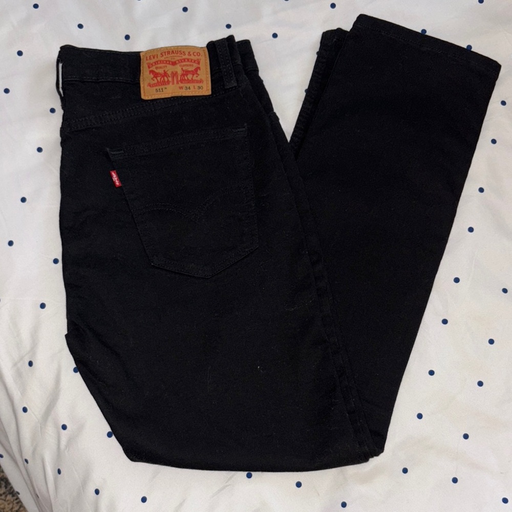 💙Levi's 511 W34 L30 Men's Black Jeans EUC
